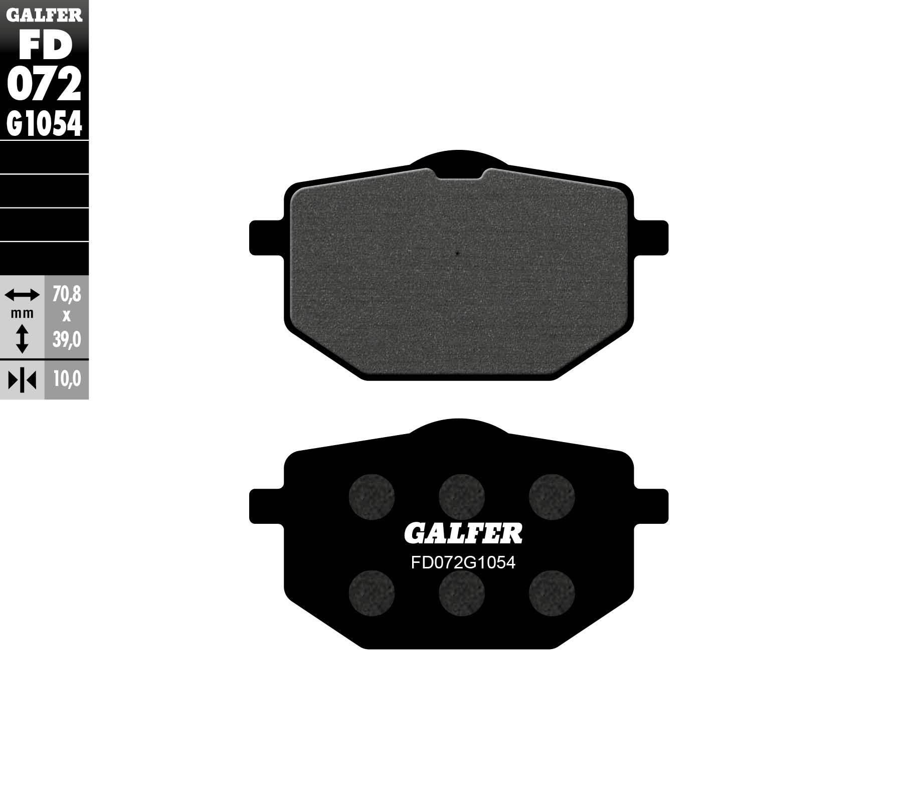 Galfer Klocki Hamulcowe Kh118 Półmetaliczne Yamaha Xt600 '87; Xt 600Z Tener