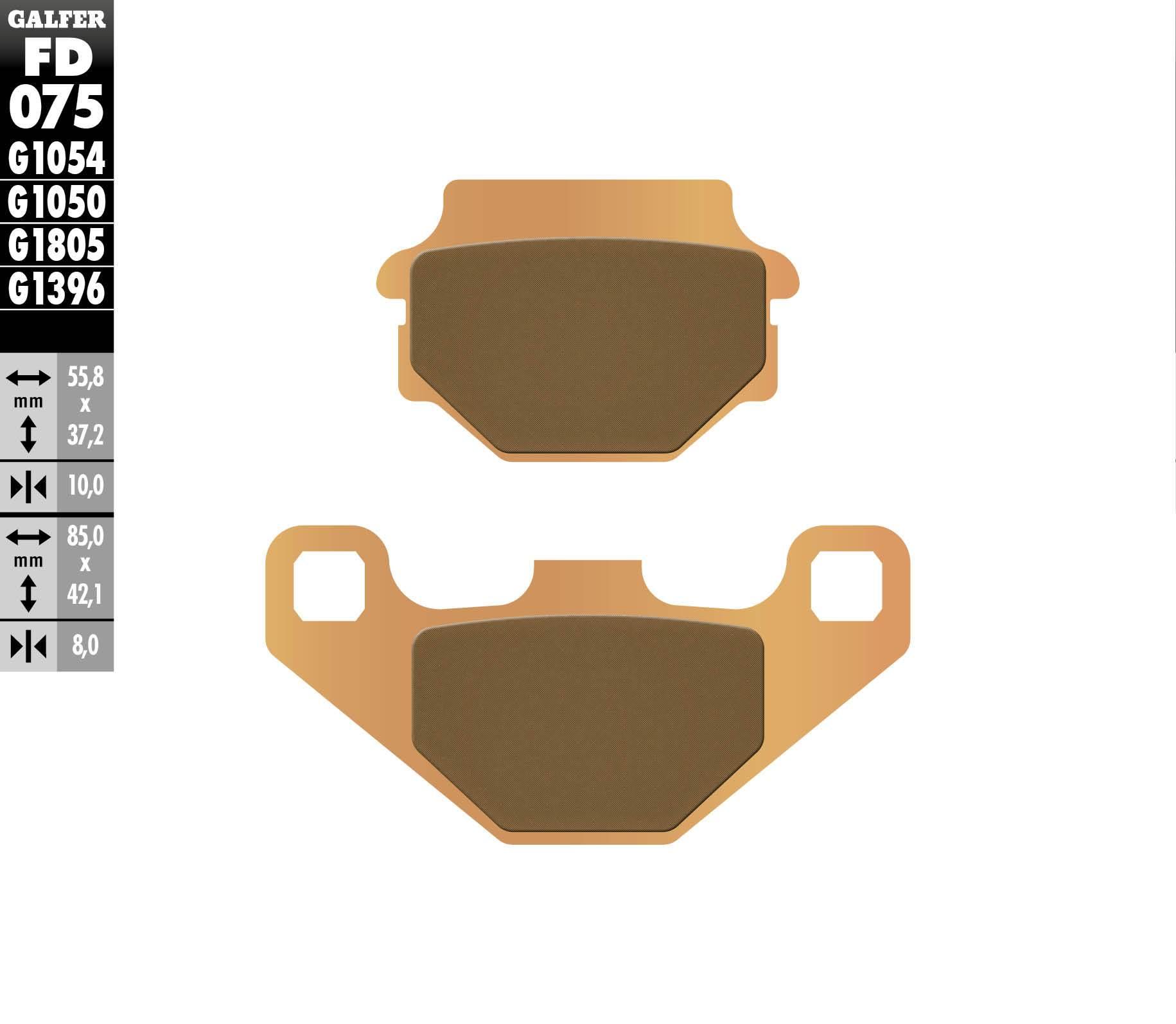 Galfer Klocki Hamulcowe Kh067 Spiek Metaliczny Złote Off Road