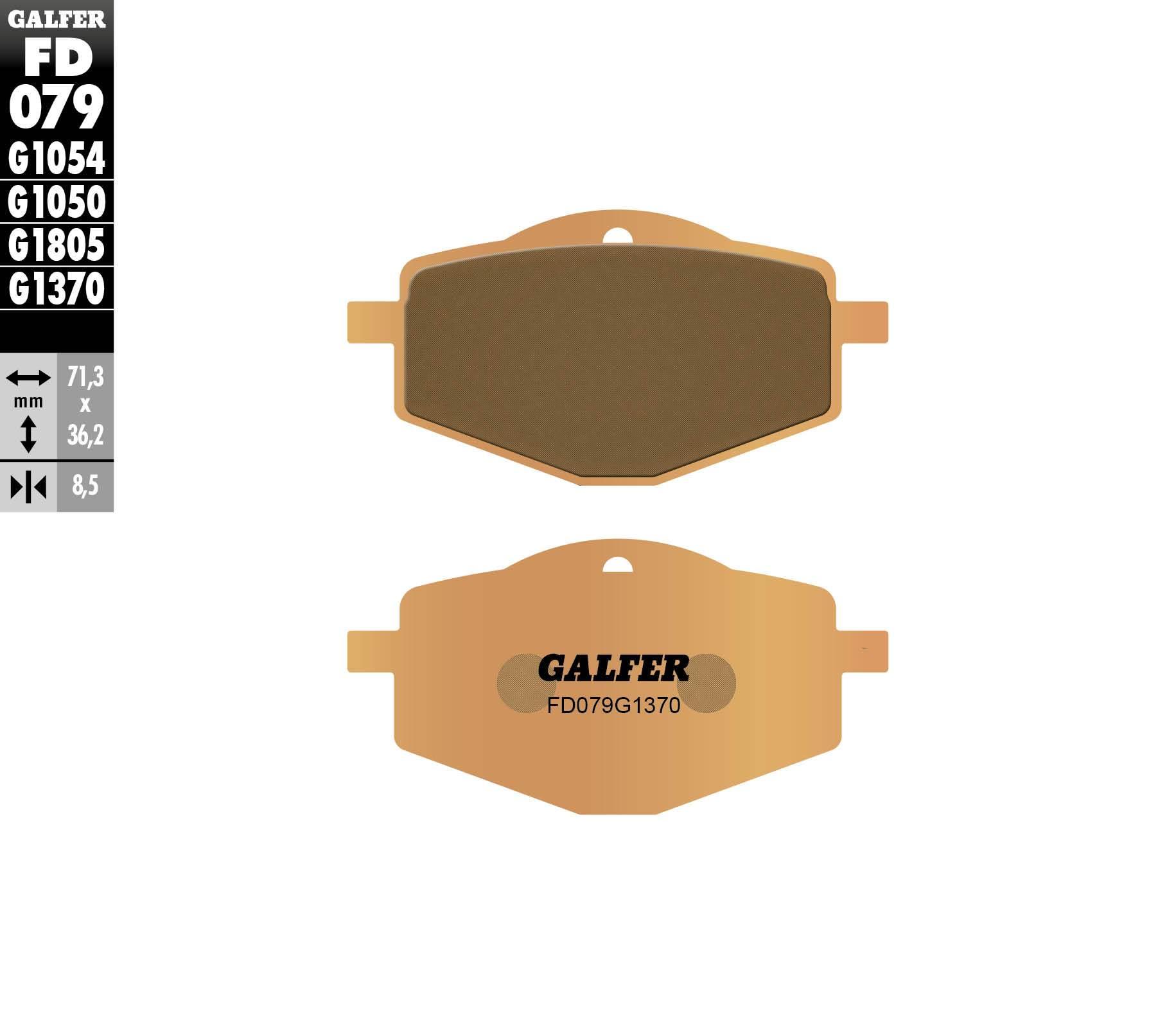 Galfer Klocki Hamulcowe Kh101 Spiek Metaliczny Złote Street