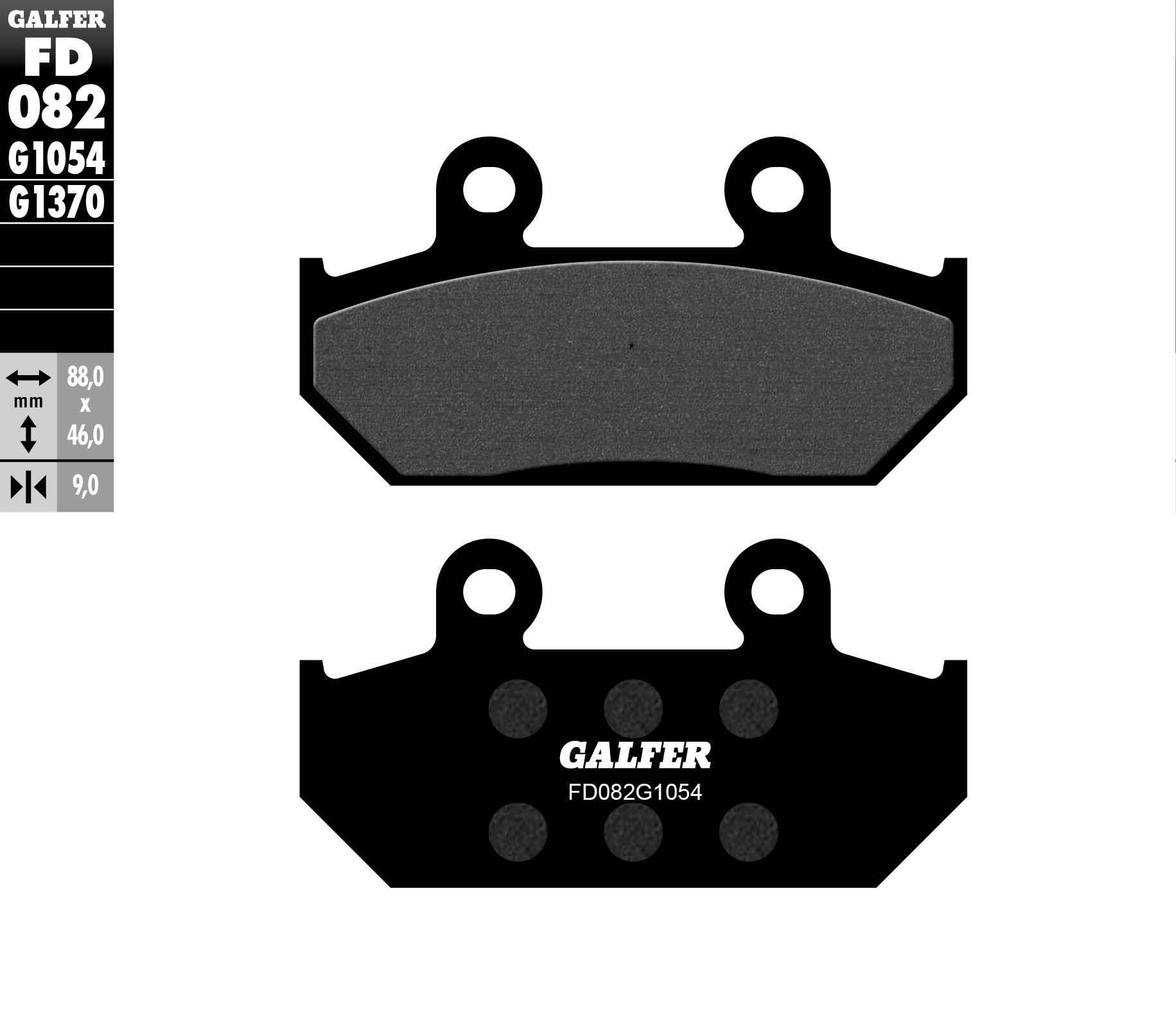 Galfer Klocki Hamulcowe Kh124 Kh412 Półmetaliczne