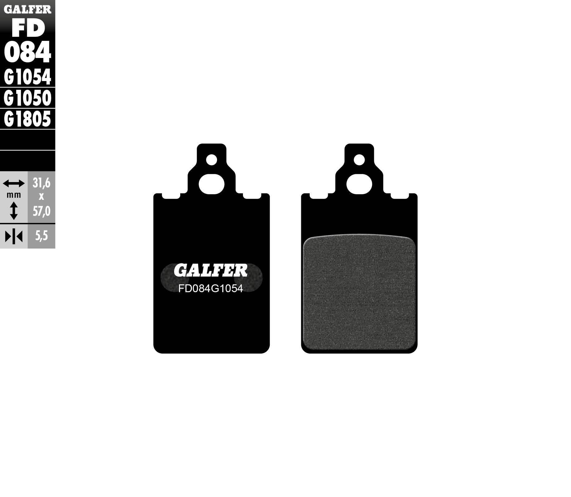 Galfer Klocki Hamulcowe Kh116 Półmetaliczne