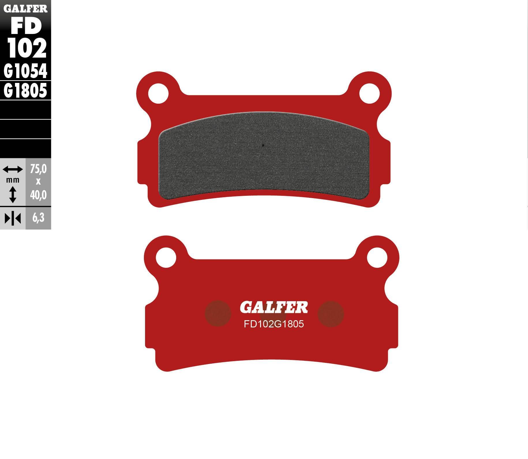 Galfer Klocki Hamulcowe Kh164 Półmetaliczne Trial