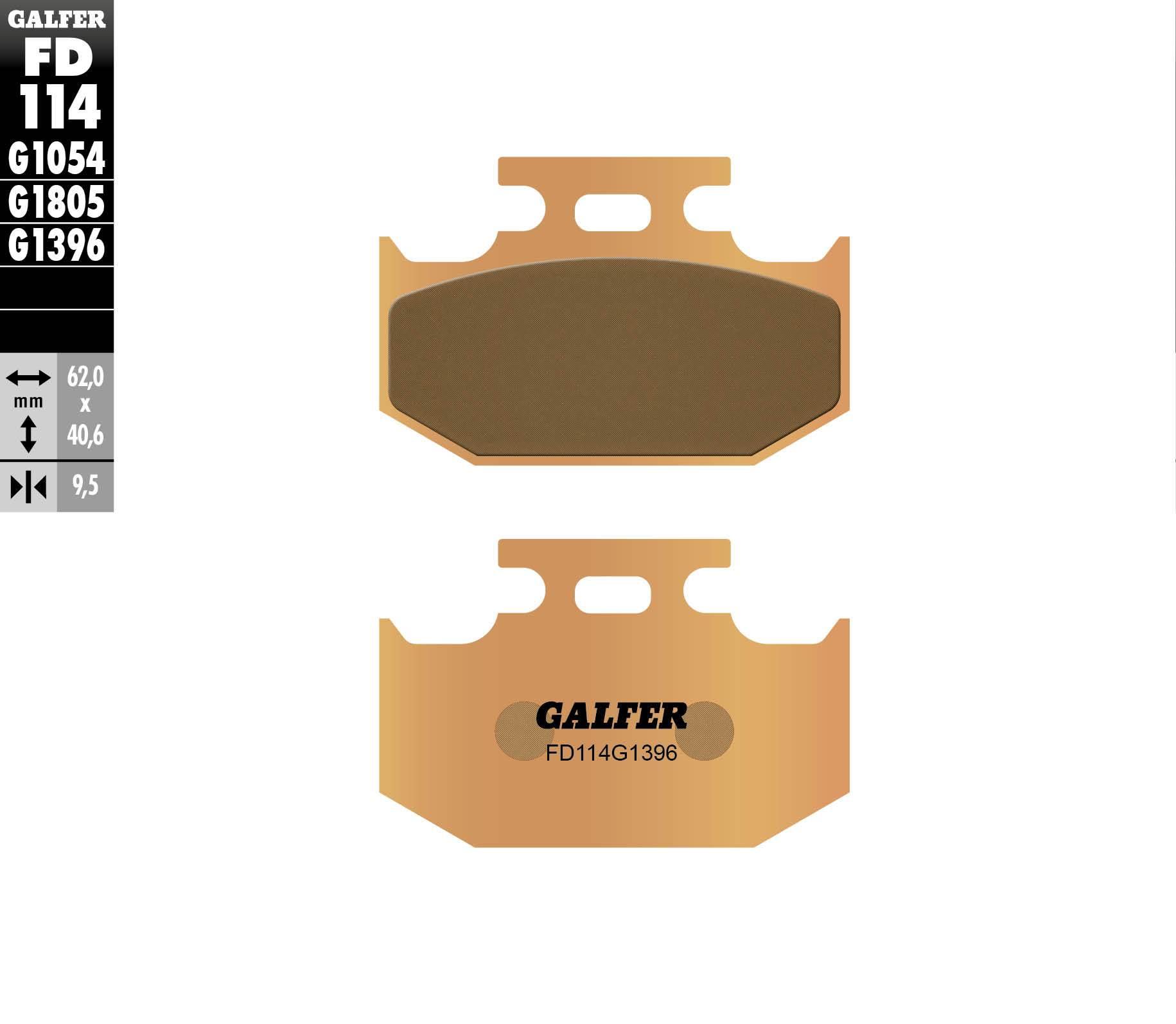 Galfer Klocki Hamulcowe Kh152 Spiek Metaliczny Złote Off Road