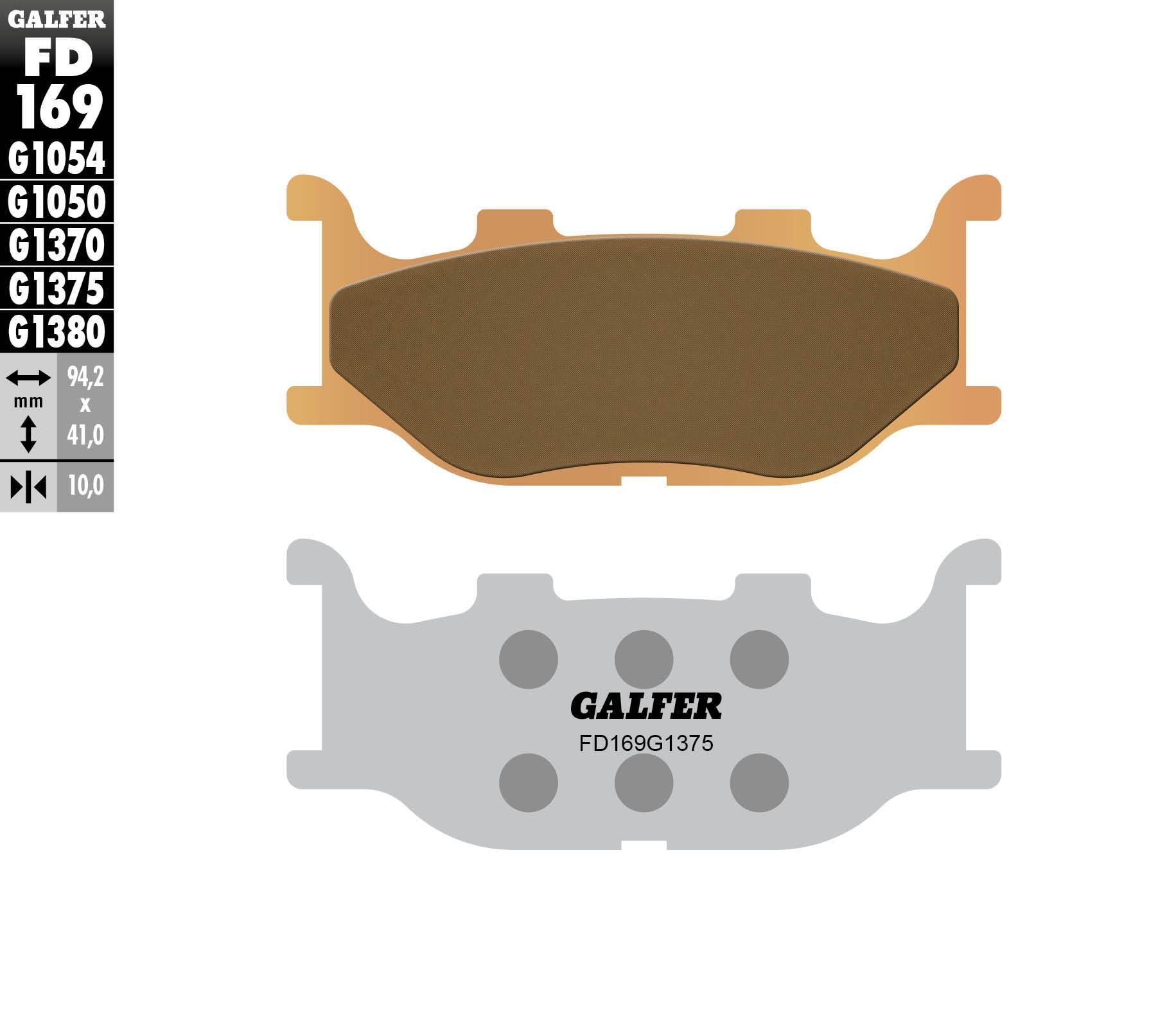 Galfer Klocki Hamulcowe Kh199 Spiek Metaliczny Złote Sport