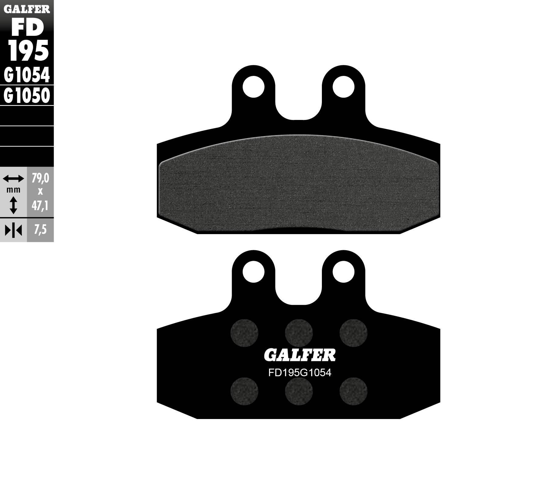 Galfer Klocki Hamulcowe Kh256 Półmetaliczne