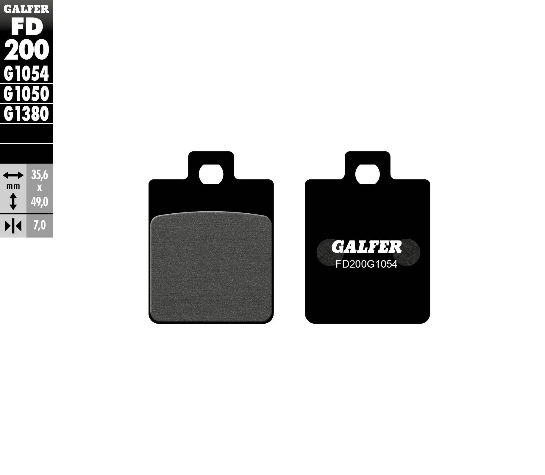Galfer Klocki Hamulcowe Kh260 Półmetaliczne