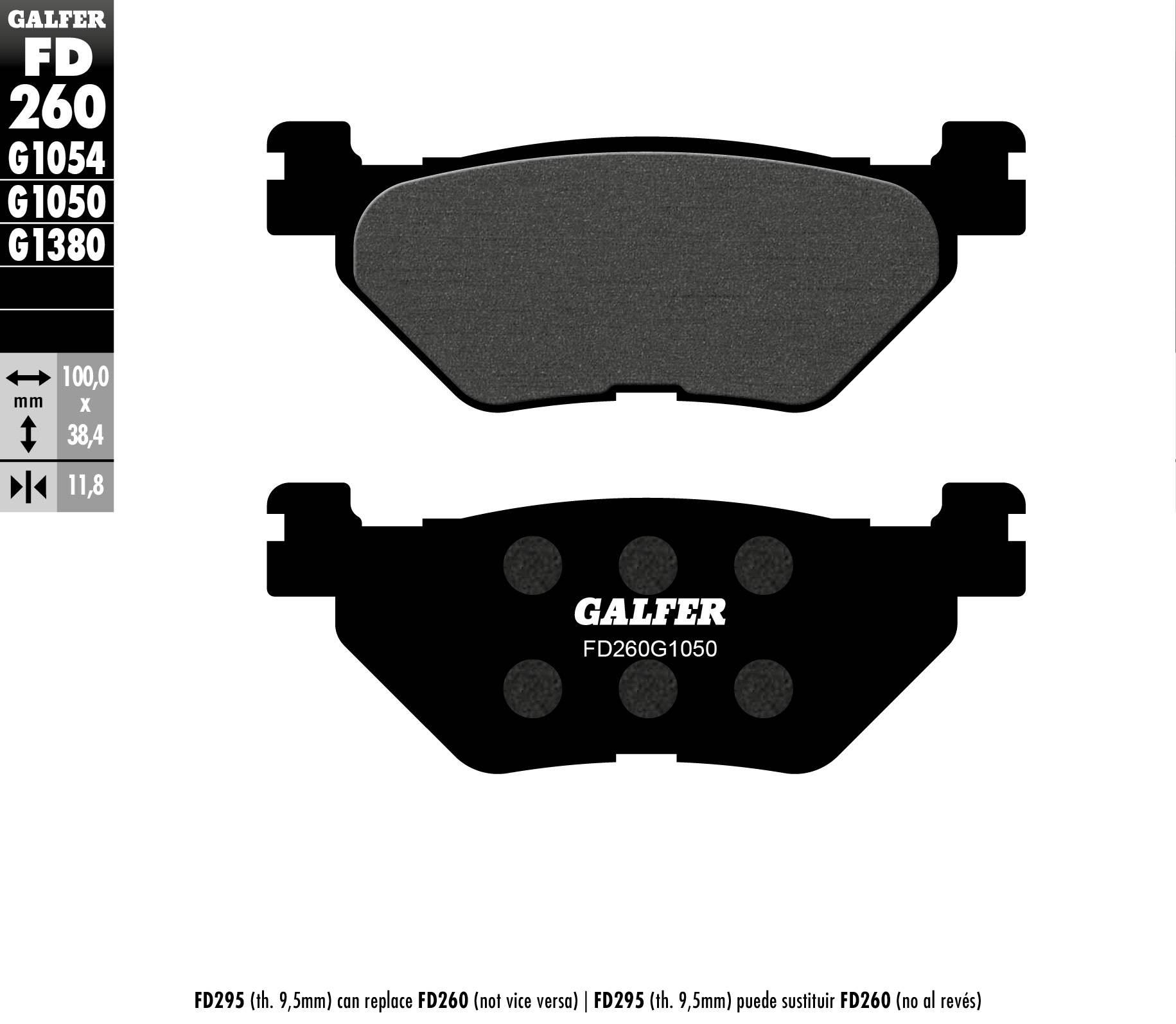 Galfer Klocki Hamulcowe Kh319 Półmetaliczne Scooter
