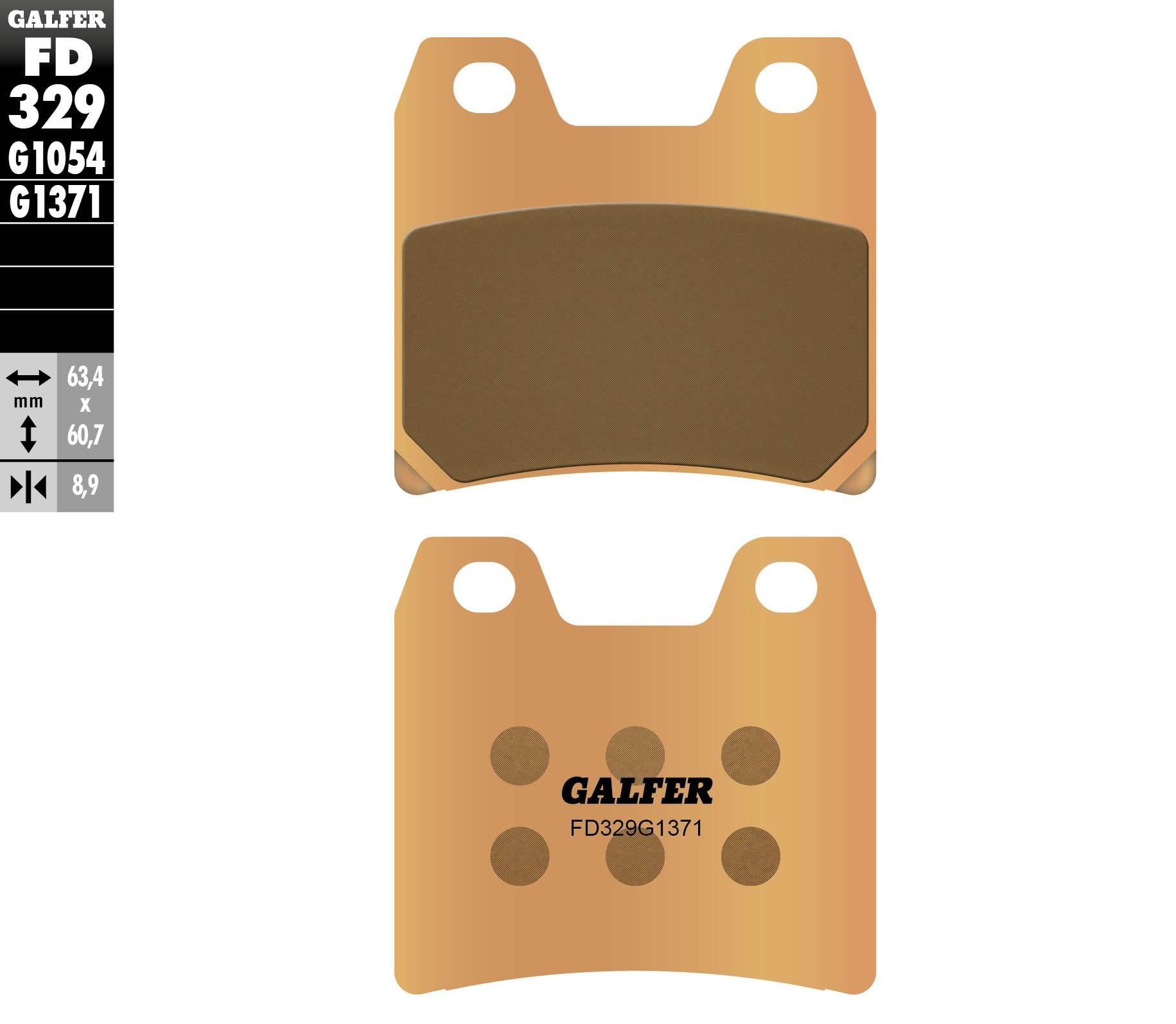 Galfer Klocki Hamulcowe Kh348 Spiek Metaliczny Złote Street Yamaha Tył