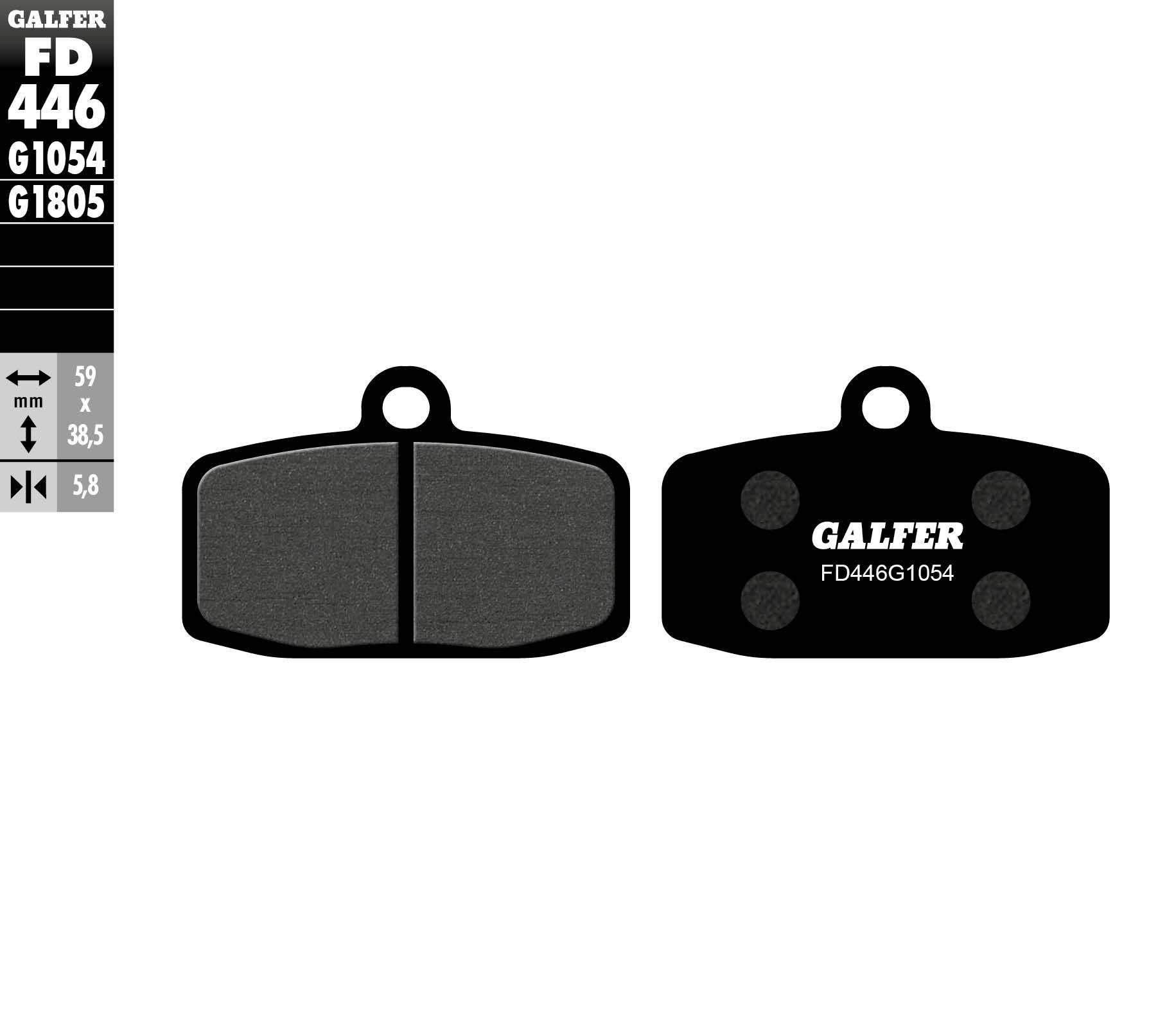 Galfer Klocki Hamulcowe Kh612 Półmetaliczne