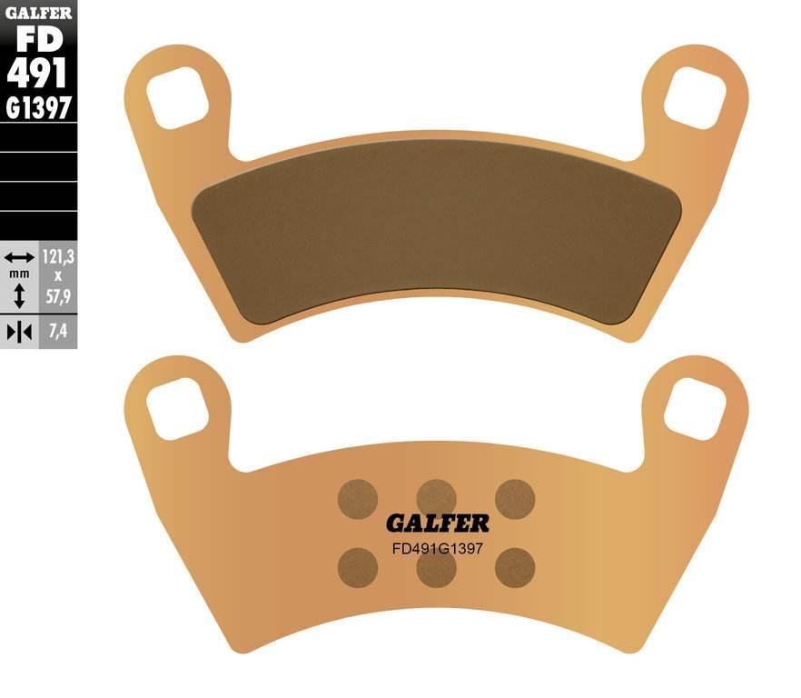 Galfer Klocki Hamulcowe Kh656 Spiek Metaliczny Złote Atv Przód