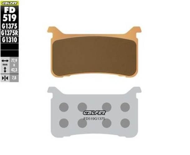 Galfer Klocki Hamulcowe Kh700 Spiek Metaliczne Złote Sport Przód Honda Cbr