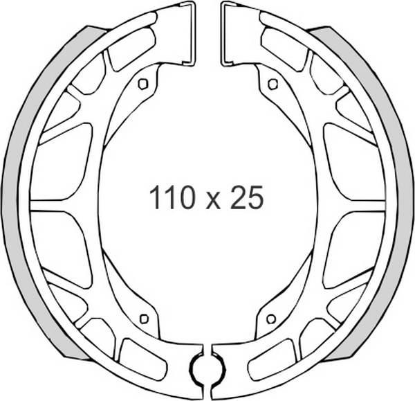 Brenta Szczęki Hamulcowe Daelim Honda Kymco Peugeot Sym 110X25Mm Ft 01200