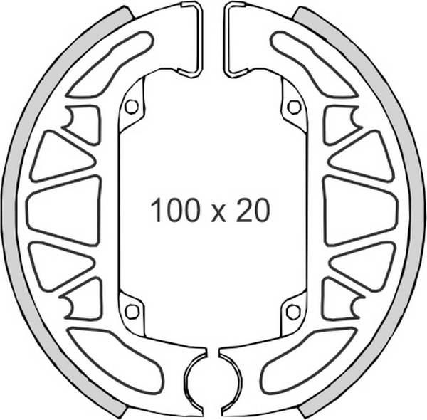 Brenta Szczęki Hamulcowe Gilera 50 Piaggio Nrg/Ntt/Quartz/Tph/Zip 100X20Mm