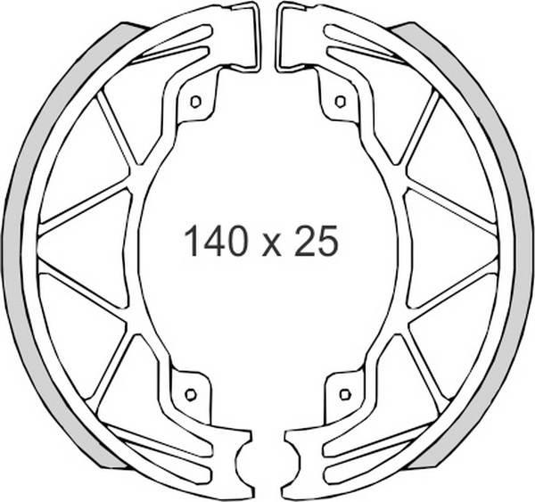 Brenta Szczęki Hamulcowe Derbi25/50/125/150 Piaggio50/125/180 Vespa 50/125