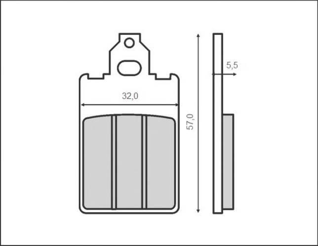 Brenta Klocki Hamulcowe Kh116 Organic Malaguti, Piaggio 50 Free, Tomos, Dt5