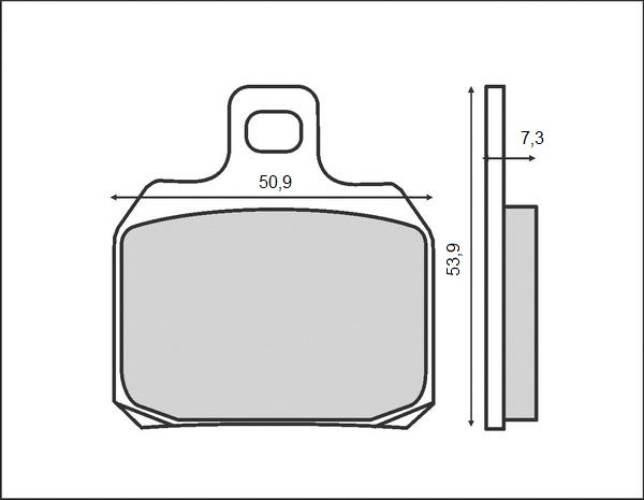 Brenta Klocki Hamulcowe Kh266 Organic Brembo, Tył Aprilia Rsv 1000, Ducati