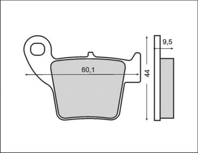 Brenta Klocki Hamulcowe Kh346 Organic Honda Cr/Crf`02-16, Tył