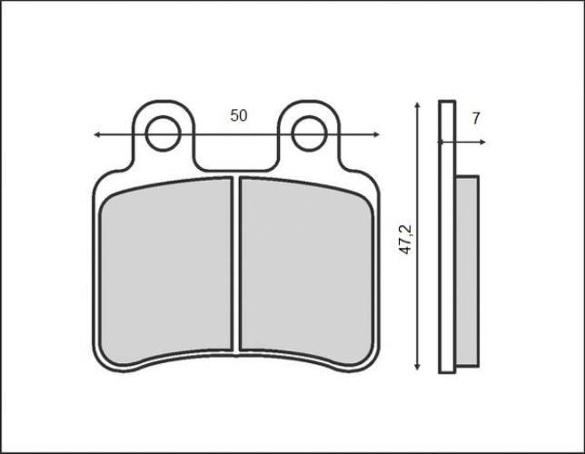 Brenta Klocki Hamulcowe Kh350 Organic Derbi/Hm/Peugeot/Mbk/Yamaha/Rieju/Cpi
