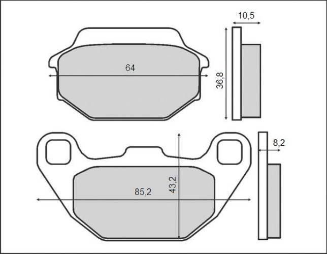 Brenta Klocki Hamulcowe Kh305 Organic Kymco/Sym