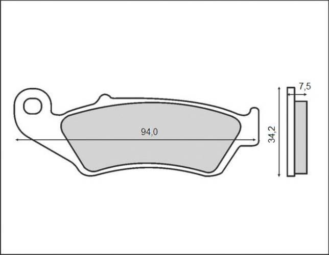 Brenta Klocki Hamulcowe Kh185 Organic Cr/Crf/Kx/Kxf/Rm/Rmz/Yz/Yzf- Przód