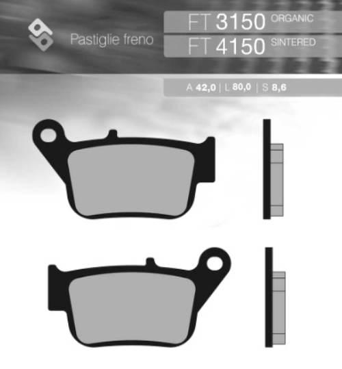 Brenta Klocki Hamulcowe Kh678 Yamaha Yp 250R X-Max '14-'17 Tył Ft 3150