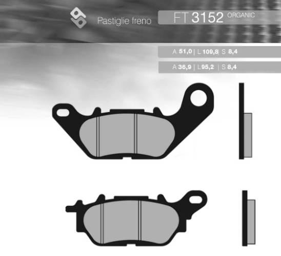 Brenta Klocki Hamulcowe Kh464 Yamaha Ybr 125 '06-'15, N-Max 125 150 Przód F