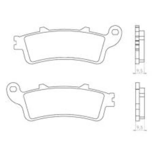 Brenta Klocki Hamulcowe Kh281 Kh261 Spiek Metaliczny Złote Grubość 9,5Mm Ft
