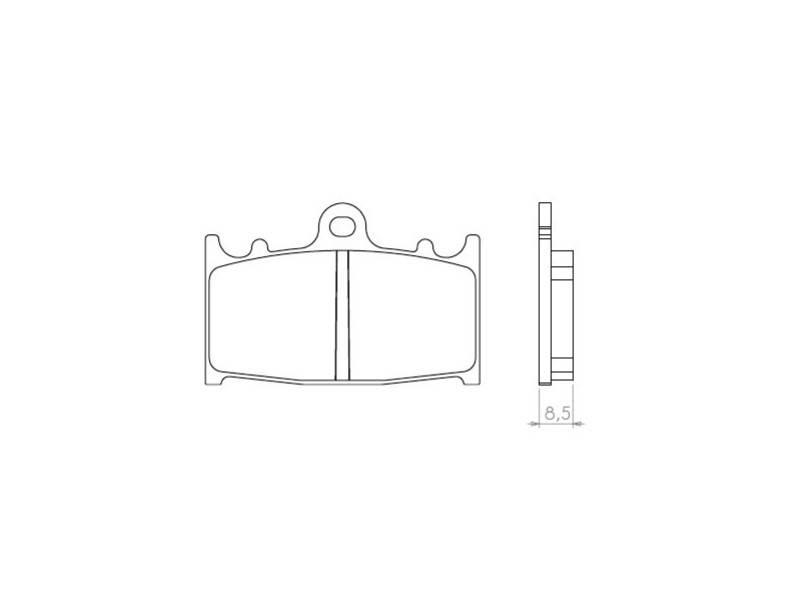 Brenta Klocki Hamulcowe Kh158 Spiek Metaliczny Złote Przód Ft 4062