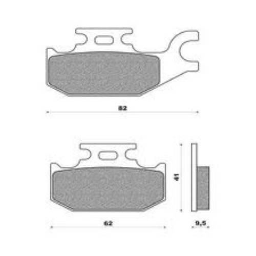 Brenta Klocki Hamulcowe Kh307 Yfm 400/450 Tył Spiek Metaliczny Złote Ft 410