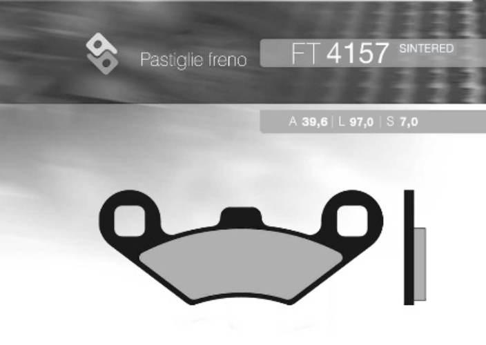 Brenta Klocki Hamulcowe Kh159 Spiek Metaliczny Złote Polaris 39,6X97X7 Ft 4