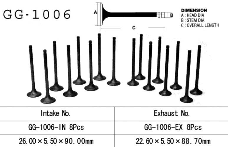 Vesrah Zawór Wydechowy Honda Cb 900F 79-83 Sc01, Sc09 Cb 1100F/R 82-85 Oem: