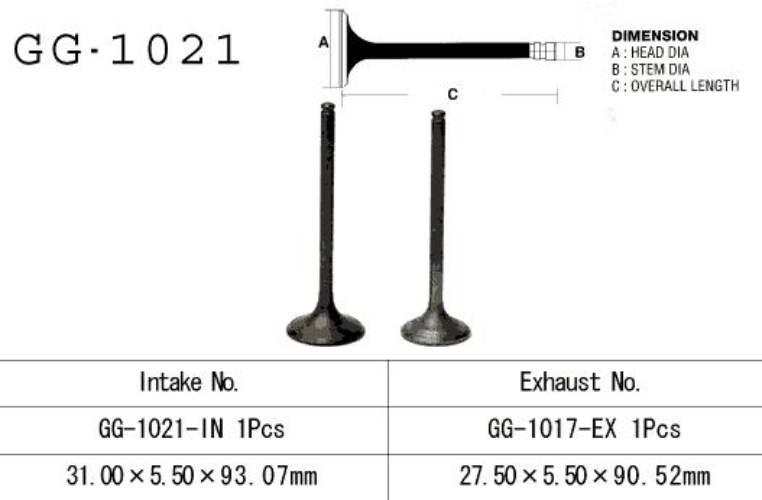 Vesrah Zawór Ssący Honda Trx 350 '86-89 1 Na Pojazd Oem: 14711-Ha7-670 1Szt