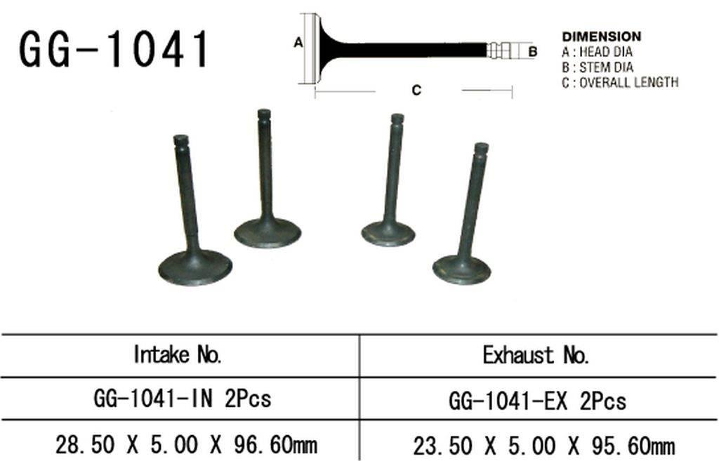 Vesrah Zawór Ssący Honda Xr 250R '96-'04 2 Na Pojazd 28,5X5,0X95,6 Mm Oem: