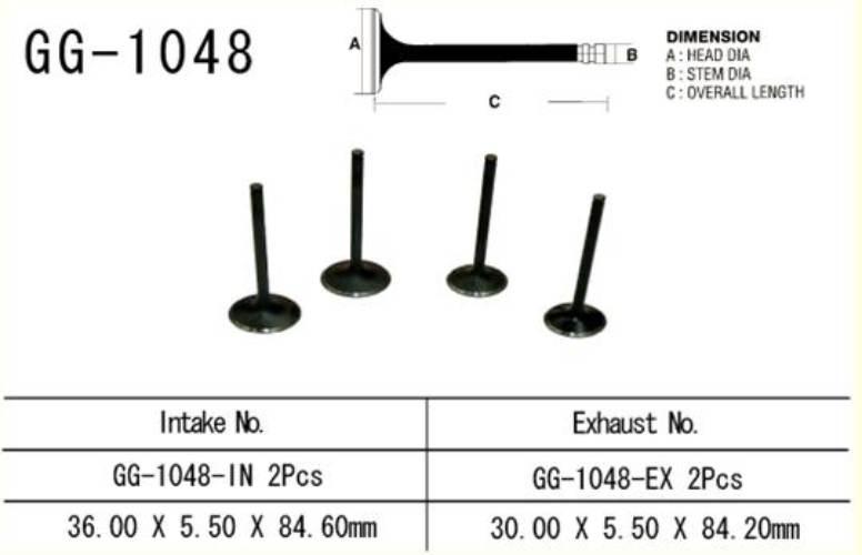 Vesrah Zawór Wydechowy Honda Trx 450 R '04-'05 2 Na Pojazd Oem: 14721-Hp1-6