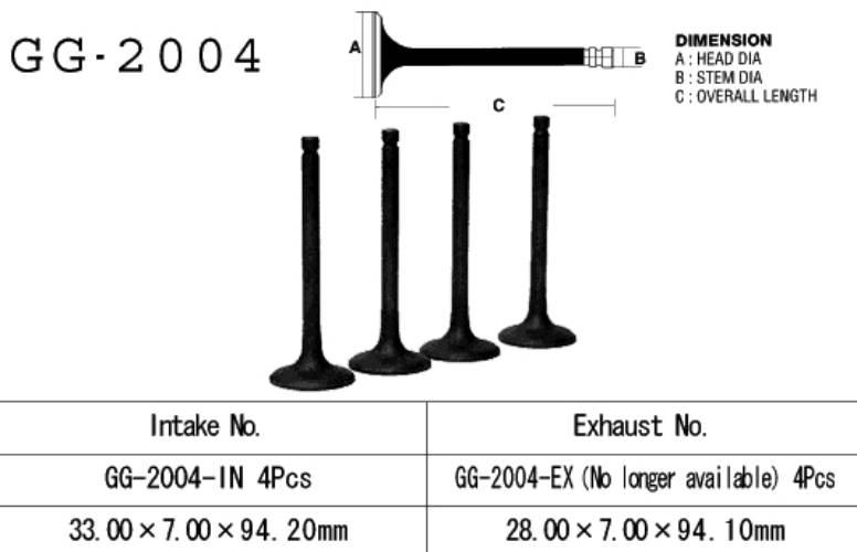 Vesrah Zawór Ssący Yamaha Xj 650 80-84, Xj650 80-84, Xj 750 '82-85' 33,0X7