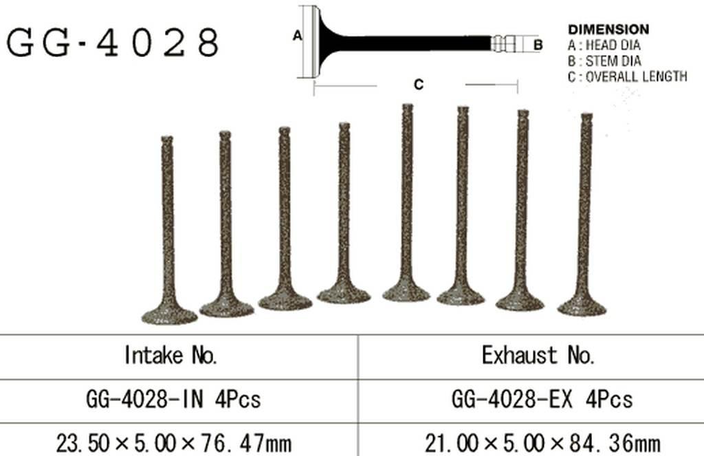 Vesrah Zawór Ssący Kawasaki El 250 '88-91, Ex 250 '88-07' Oem: 12004-1074 1