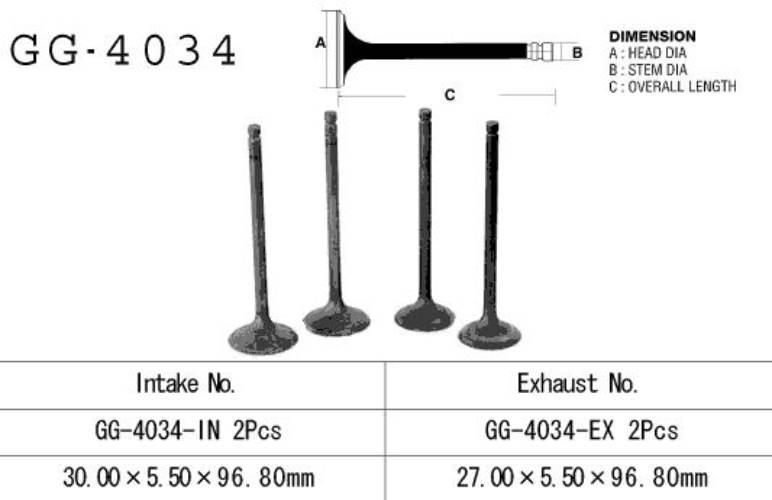Vesrah Zawór Ssący Kawasaki Klf/Ksf/Kvf 400 '97-'06 2 Na Pojazd Oem: 12004-