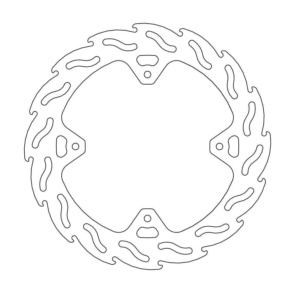 Moto-Master Tarcza Hamulcowa Tył Flame 240Mm Honda Crf 250/450 '04-