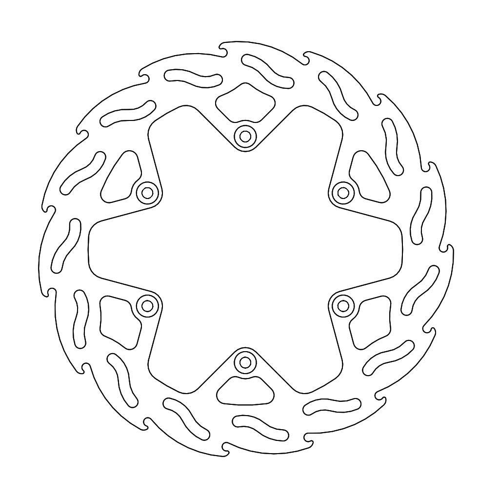 Moto-Master Tarcza Hamulcowa Flame Tył 245Mm Yamaha Yz/Yzf/Wrf 125/250/450