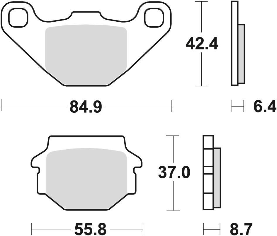 Trw Zf Klocki Hamulcowe Kh67/2 Organic Aprilia Pegaso 125 90-91, Kymco Jive