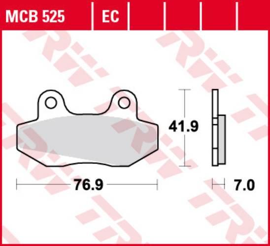 Trw Zf Klocki Hamulcowe Kh86 Organic Honda Nsr 50 89-96, Nsr 80 87-92, Fs 1