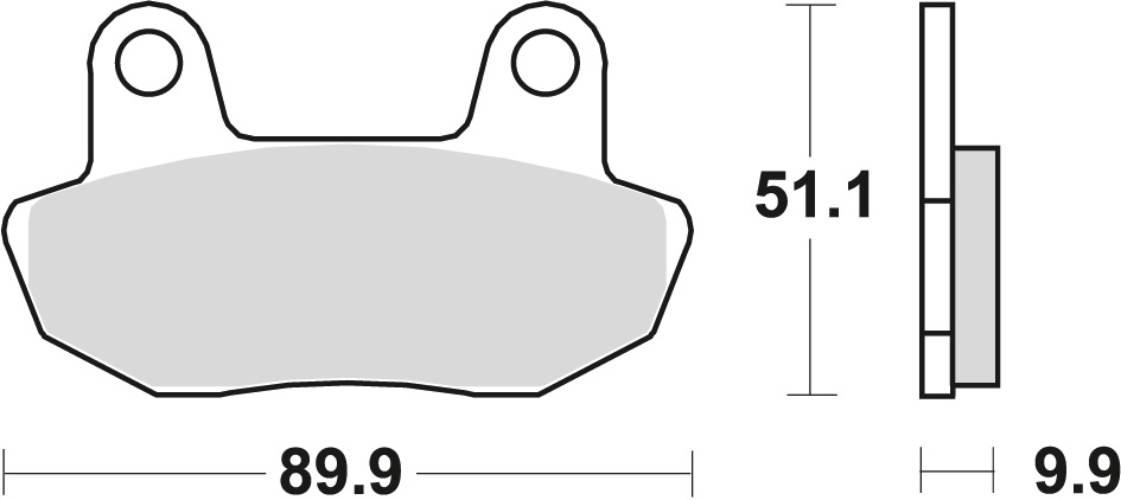 Trw Zf Klocki Hamulcowe Kh90 Organic Honda Cb 450 84-85, Vt 750 83-86, Przó