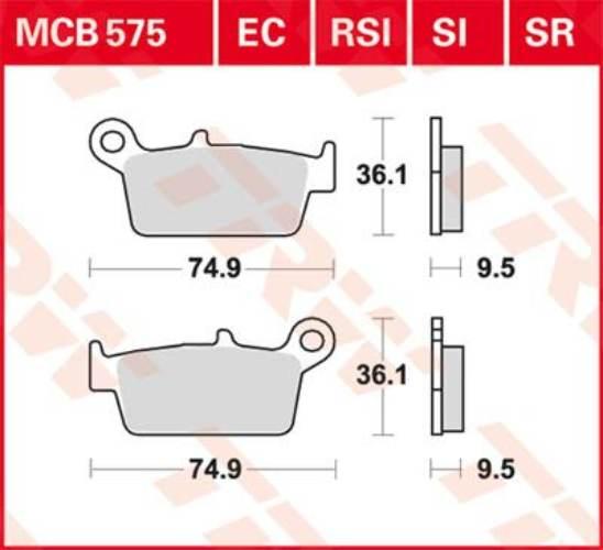 Trw Zf Klocki Hamulcowe Kh131 Sinter Offroad Honda Crf 230 08-10, Xr 250 88