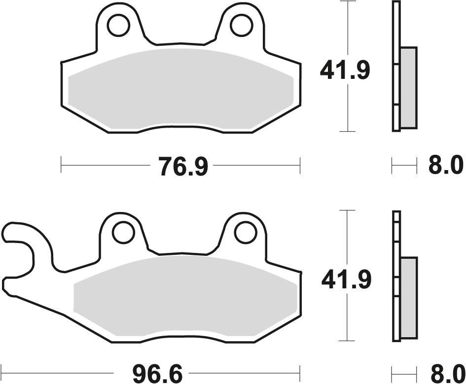 Trw Zf Klocki Hamulcowe Kh135 Kh214 Organic Aprilia Sx 125 18-, Honda Nsr 1
