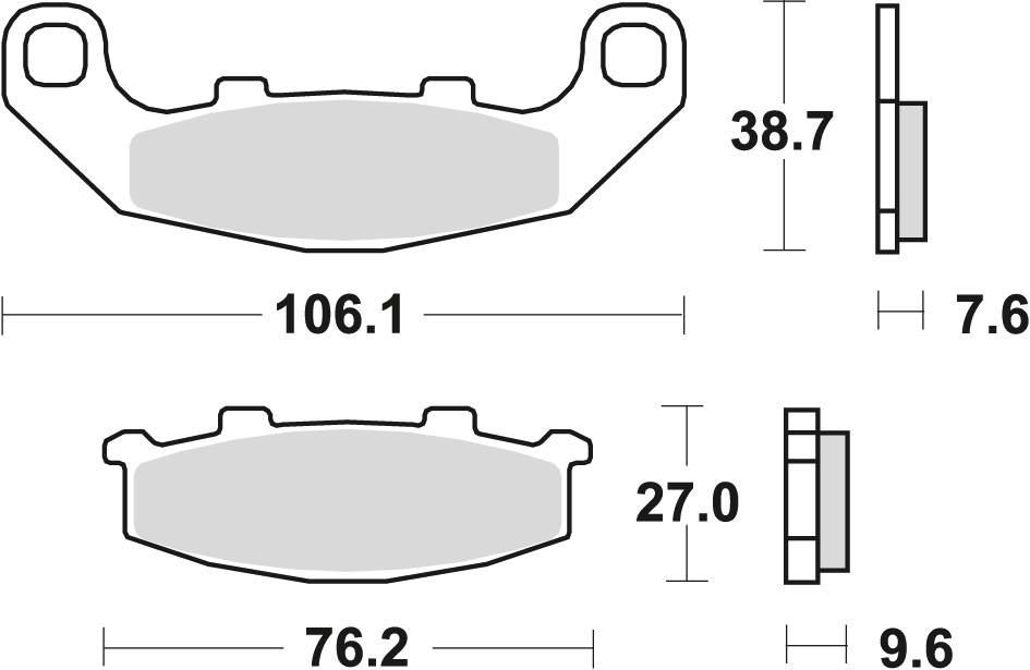 Trw Zf Klocki Hamulcowe Kh141 Sinter Street Kawasaki Gpz 500 94-04, Zr 550