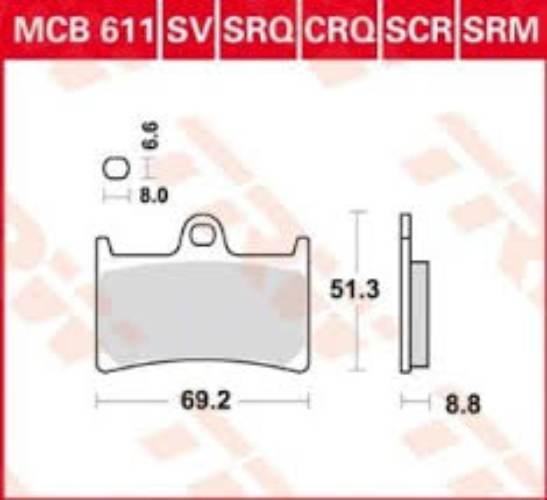 Trw Zf Klocki Hamulcowe Kh252 Kh380 Carbon Racing Yamaha Fz6 07-10, Fzs 600