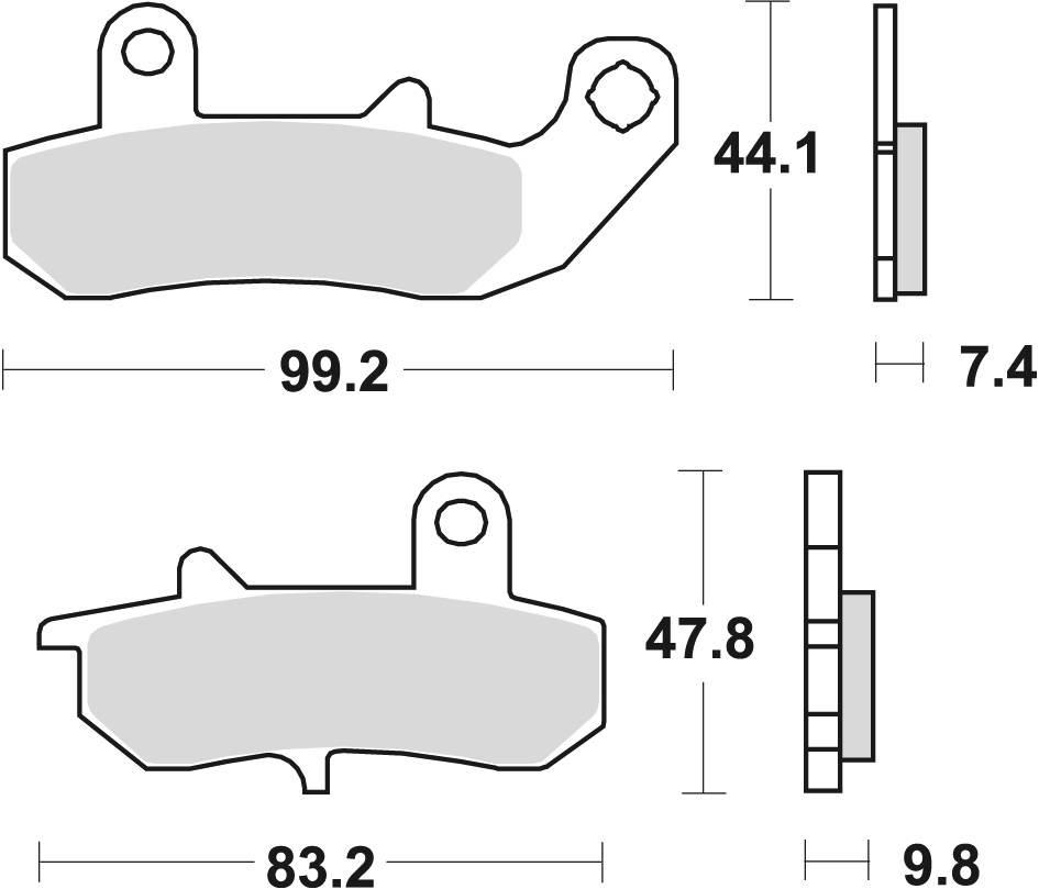 Trw Zf Klocki Hamulcowe Kh157 Sinter Street Suzuki Rg V250 93-95 Dr 600 650