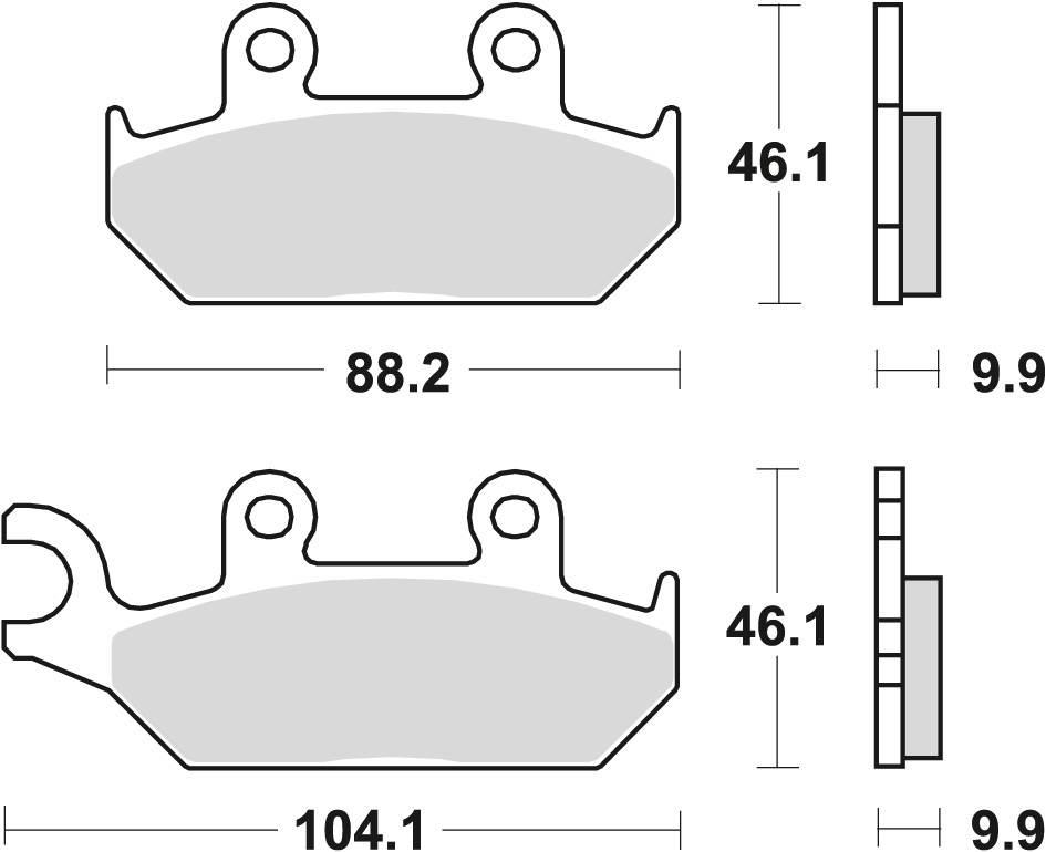 Trw Zf Klocki Hamulcowe Kh172 Organic Yamaha Xt 600 90-03, Xtz 660 91-99, P