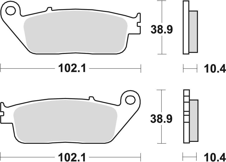 Trw Zf Klocki Hamulcowe Kh196 Organic Honda Cbr 1000F, 90-92 St 1100 90-95