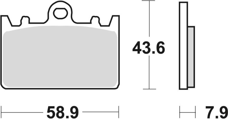 Trw Zf Klocki Hamulcowe Kh180 Organic Kawasaki Zxr 400L 91-03, Przód